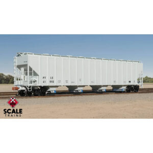 Scale Trains HO Rivet Counter PS 5820 Covered Hopper GE Rail Services "PTLX, Dark Gray Patched"