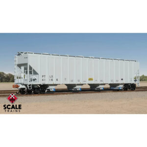 Scale Trains HO Rivet Counter PS 5820 Covered Hopper GE Rail Services "PTLX, Dark Gray"
