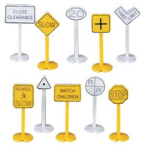Bachmann HO Railroad & Street Signs (24)