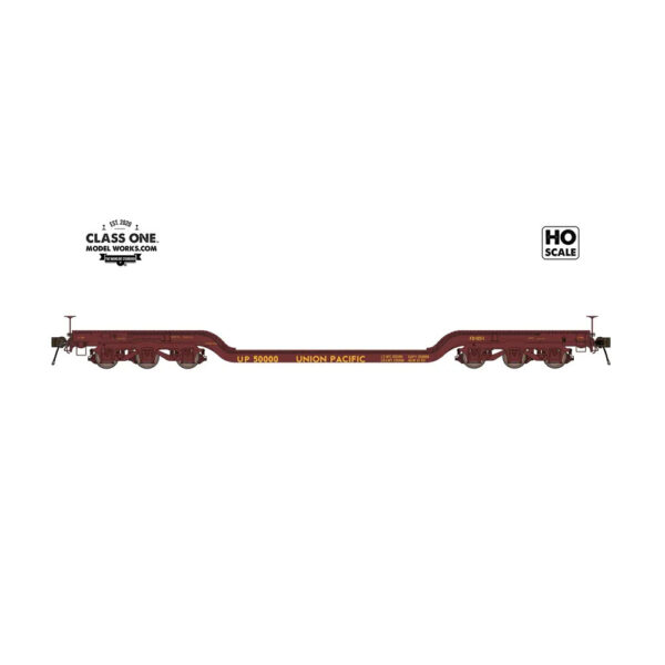 Class One Model Works HO GSC Heavy Duty Flat Car Union Pacfic ""A" Style Jacking Pads, Wood Deck"