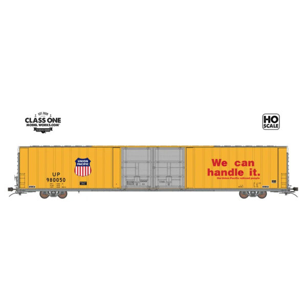 Class One Model Works HO 86' Thrall High Cube Box Car Union Pacific "We Can Handle It"