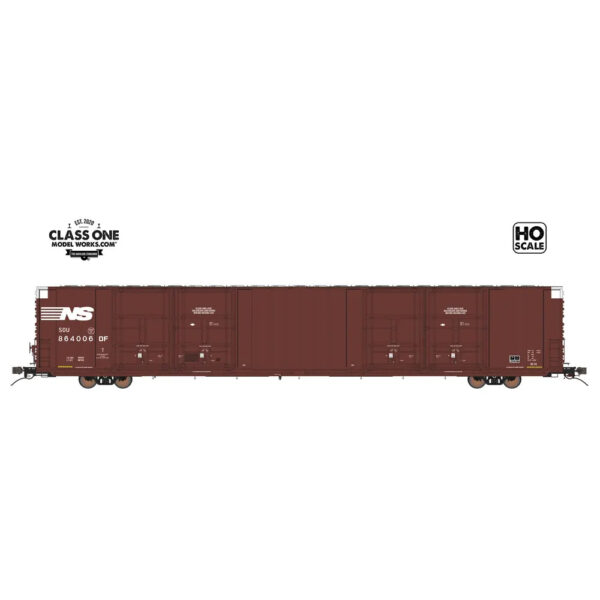 Class One Model Works HO 86' Thrall High Cube Quad Door Box Car Norfolk Southern "SOU"