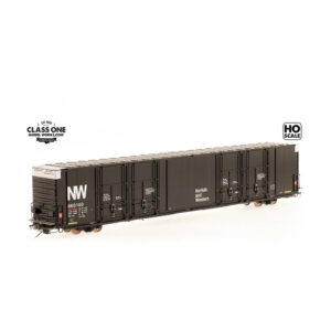 Class One Model Works HO 86' Thrall High Cube Quad Door Box Car Norfolk Western "Black"