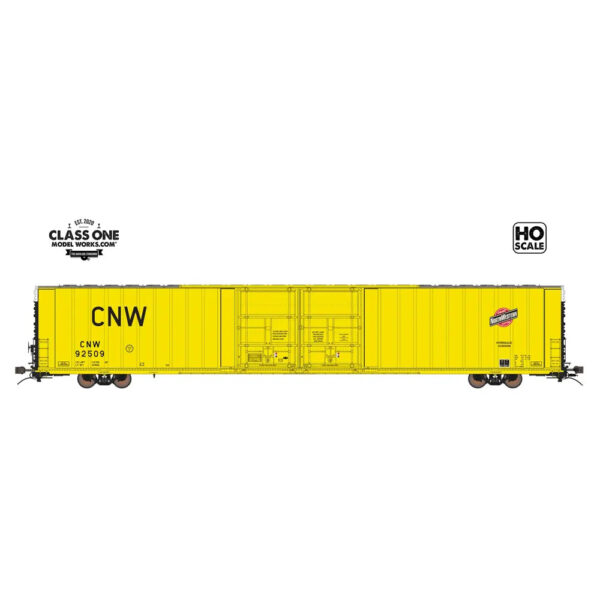 Class One Model Works HO 86' Thrall High Cube Box Car Chicago Northwestern "Zito Yellow" - Image 2