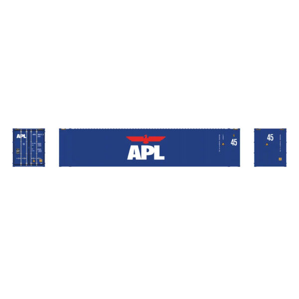Aurora Miniatures HO 45' High Cube Container APL "Large Logo" 3 Pack