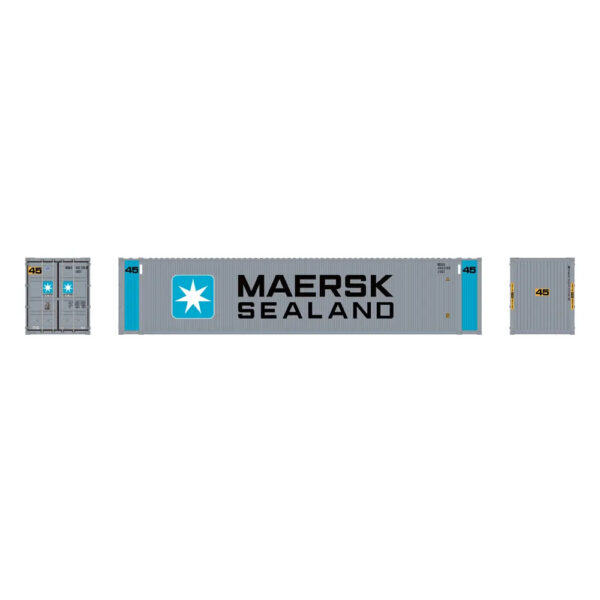 Aurora Miniatures HO 45' High Cube Container Maersk Sealand 3 Pack