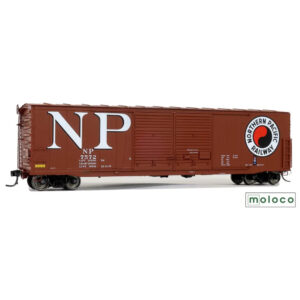 Moloco HO 50' NP Brainerd Built Center Double Door Box Car Northern Pacific "Brown, 1967 Repaint"