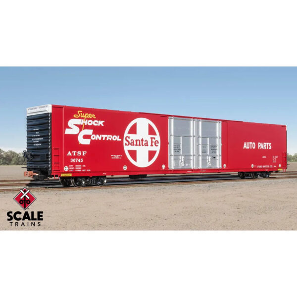 Scale Trains HO Operator 86' Thrall Box Car Santa Fe "Super Shock Control"