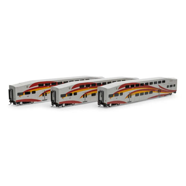 Athearn HO Bombardier Coach Car New Mexico Railrunner "NMRX" #1003, 1004, & 1013 - 3-Pack