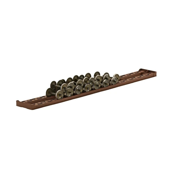 Class One Model Works HO Wheel Rack for 60' Car w/ 22 Assorted Wheelsets "Mineral Brown"