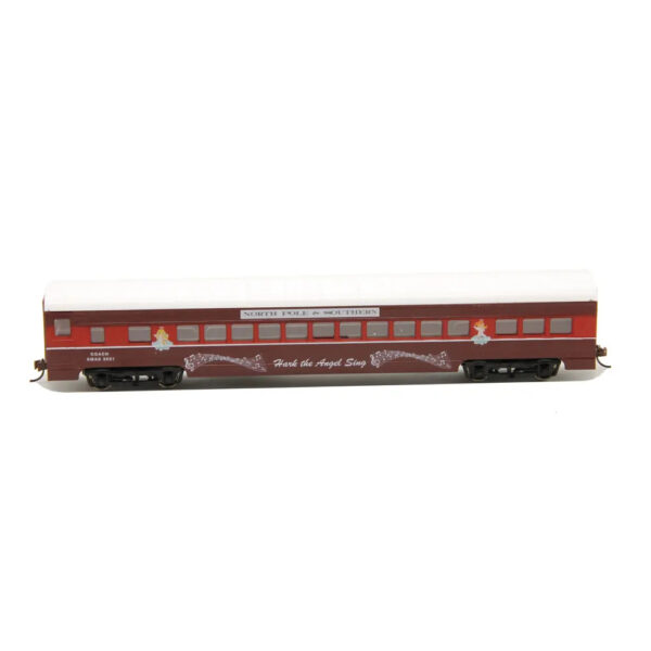 Con-Cor HO Coach Car North Pole & Southern "2021 Christmas Car, Hark the Angel Sing"