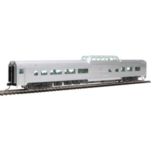 Walthers Mainline HO 85' Budd Dome Coach Painted Silver, Unlettered