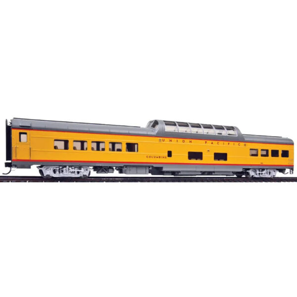 Walthers Proto HO 85' ACF Dome Coach Union Pacific "Heritage Fleet Early Version, Columbine" w/ Number Decals