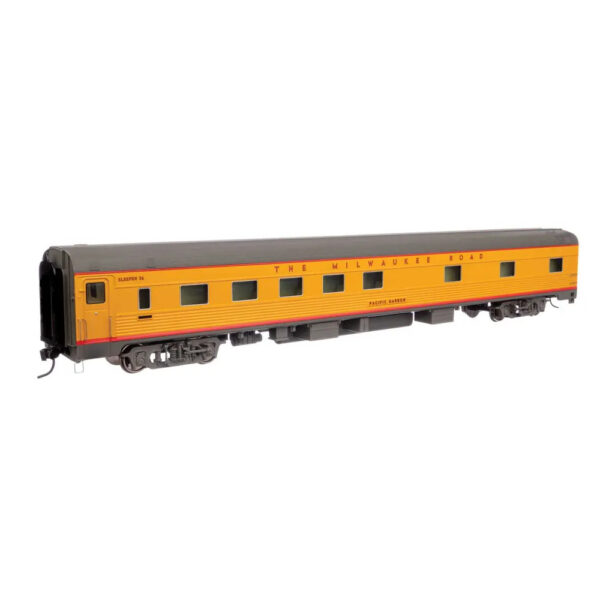 Walthers Proto HO 85' Budd Pacific Series 10-6 Sleeper Milwaukee Road "Pacific Harbor, Yellow"