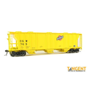 Tangent HO PS2 3215 Covered Hopper Chicago Great Western "Zito Yellow"