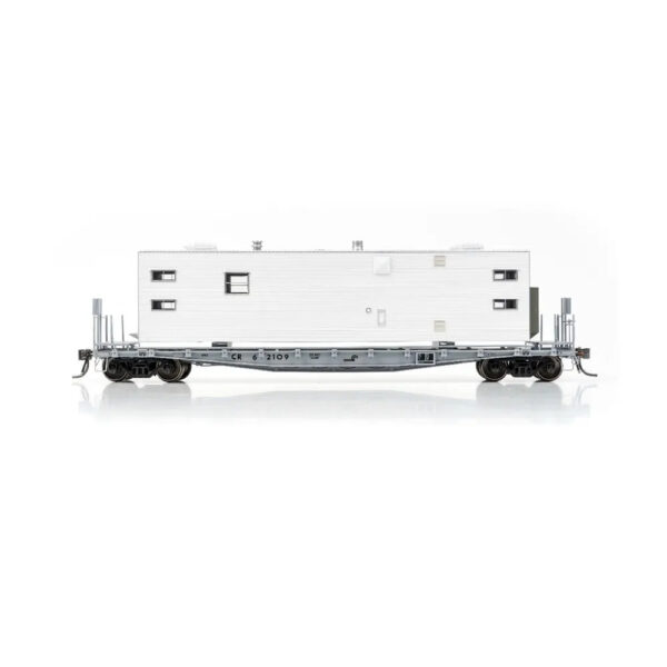 Rapido HO 50' F30a Flat Car Conrail "Maintenance of Way, Camp Van Sleeper"