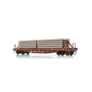 Rapido HO 50' F30d Flat Car BNSF "Maintenance of Way, Tie Car"