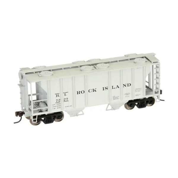 Atlas HO Trainman PS-2 2 Bay Covered Hopper Rock Island