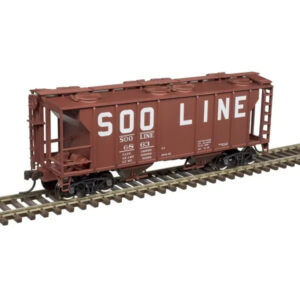 Atlas HO Trainman PS-2 2 Bay Covered Hopper Soo Line