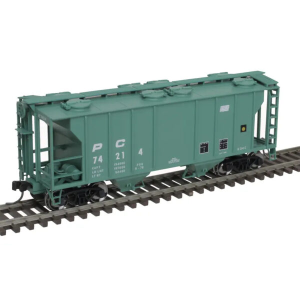Atlas HO Trainman PS-2 2 Bay Covered Hopper Penn Central