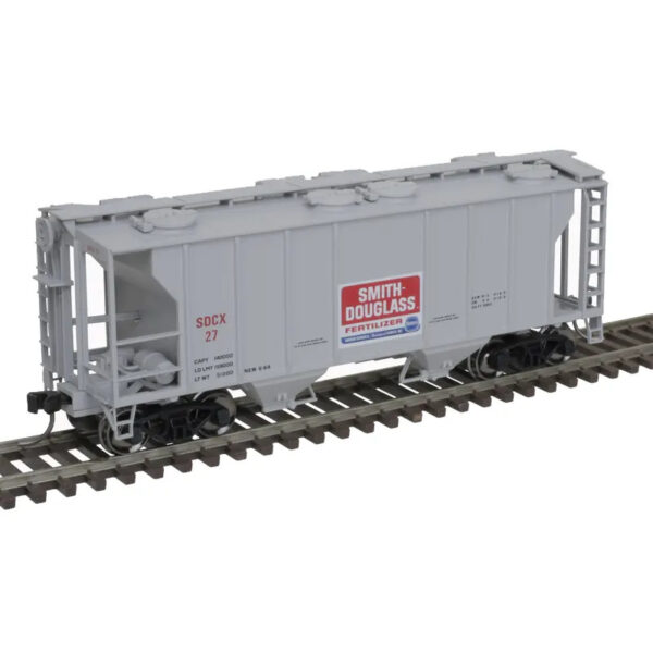 Atlas HO Trainman PS-2 2 Bay Covered Hopper Smith Douglas "SDCX"