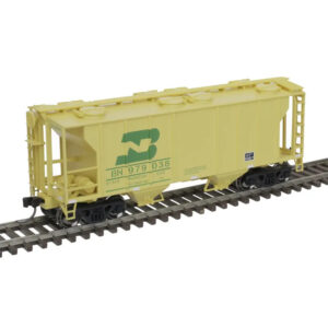 Atlas HO Trainman PS-2 2 Bay Covered Hopper Burlington Northern "Scale Test Car"