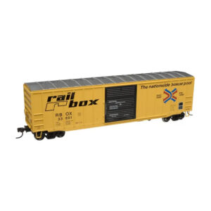 Atlas HO Trainman 50' ACF Box Car Railbox "Large Logo, RBOX"