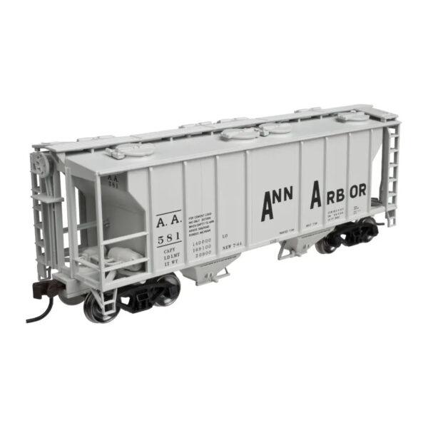 Atlas HO Trainman PS-2 2 Bay Covered Hopper Ann Arbor