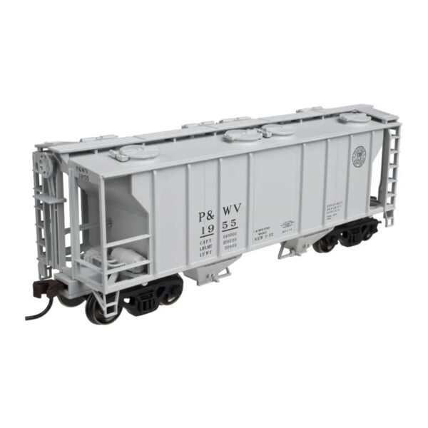 Atlas HO Trainman PS-2 2 Bay Covered Hopper Pittsburgh & West Virginia