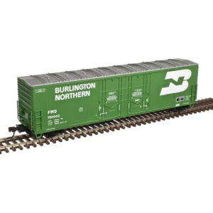 Atlas HO 53' Evans Double Plug Door Box Car Burlington Northern "FWD"