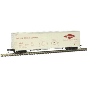 Atlas HO 53' Evans Double Plug Door Box Car Simpson Timber Company "USLX"