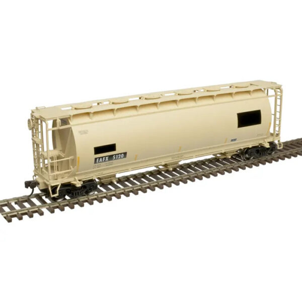 Atlas HO ACF 3 Bay Cylindrical Covered Hopper Rail Logistics "EAFX"