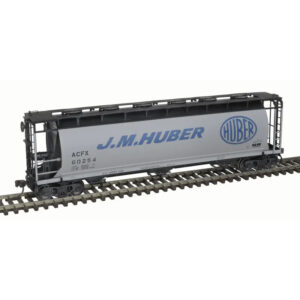 Atlas HO ACF 3 Bay Cylindrical Covered Hopper J.M. Huber "ACFX"
