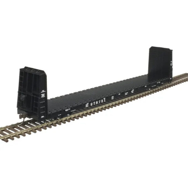 Atlas HO Trainman Bulkhead Flat Car Illinois Central