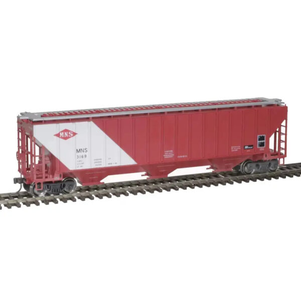 Atlas HO Trainman Thrall 4750 Covered Hopper Minneapolis Northfield & Southern "Red & White"