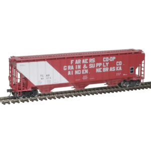 Atlas HO Trainman Thrall 4750 Covered Hopper Farmers CO-OP Grain & Supply Minden Nebraska