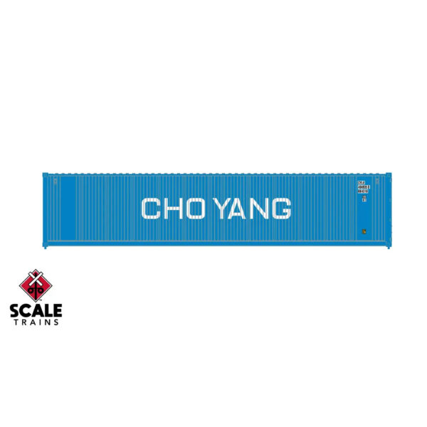 Scale Trains HO 40’ Square Corrugation Container Cho Yang 3 Pack