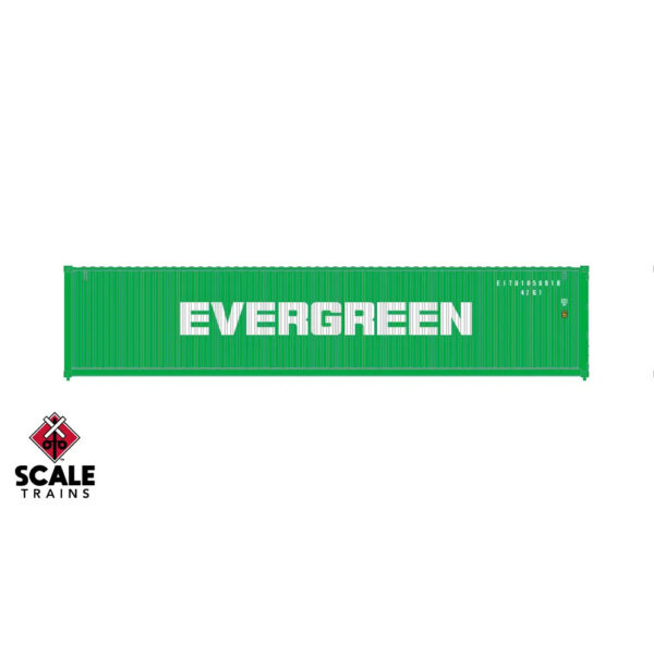 Scale Trains HO 40’ CIMC Modern Angled Corrugation Container Evergreen 3 Pack