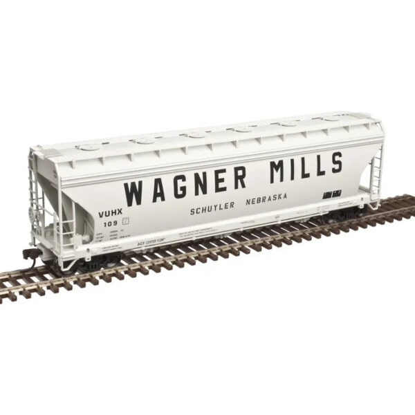 Atlas HO ACF 4650 Covered Hopper Wagner Mills Schuyler, Nebraska