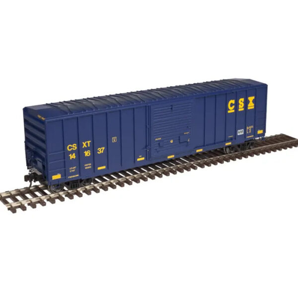 Atlas HO 50' FMC 5077 Box Car CSX "Conspicuity Stripes"