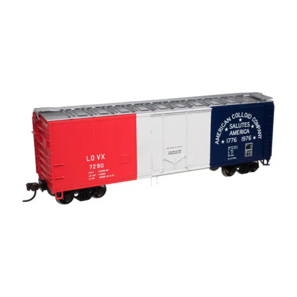 Atlas HO Trainman 40' Plug Door Box Car American Colloid "Bicentennial"