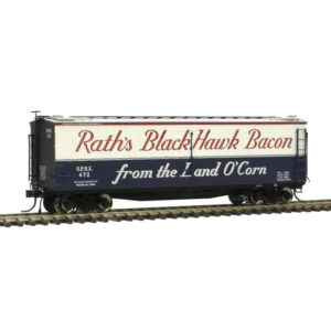 Atlas HO 40' Wood Reefer Rath's Black Hawk Bacon