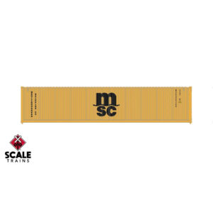 Scale Trains HO 40’ CIMC Modern Angled Corrugation Container MSC/Mediterranean Shipping Company