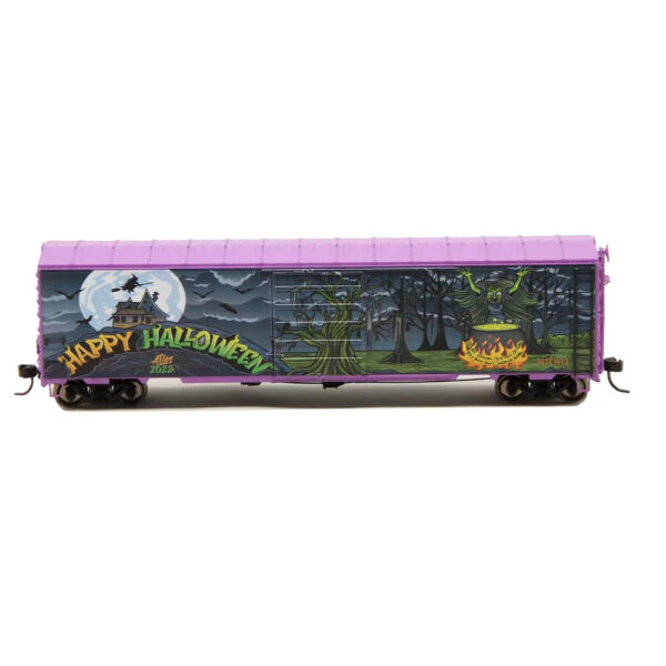 Atlas HO 50' Postwar Box Car 2022 Halloween "WTCH13"
