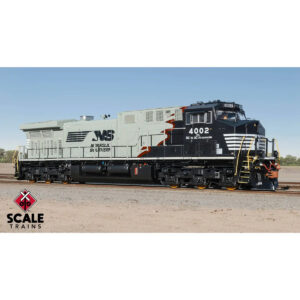 Scale Trains HO Rivet Counter AC44C6M Norfolk Southern "Black Mane, Tuscan Red Stripe" #4002