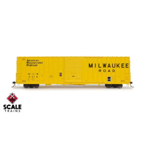 Scale Trains HO ExactRail 60' PC&F 7633 Appliance Box Car Milwaukee Road "Yellow, 1975 As Delivered"