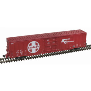 Atlas HO 62' BX-177 Insulated Box Car Santa Fe "Shock Control"