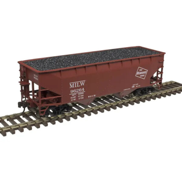 Atlas HO Trainman 2 Bay Offset Hopper Milwaukee Road 3 pk