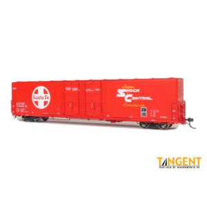 Tangent HO 60' Thrall Double Plug Door Box Car Santa Fe