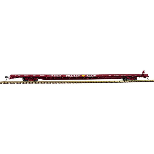 Atlas HO 89' F89-J Flat Car Trailer Train "TTX, Brown"